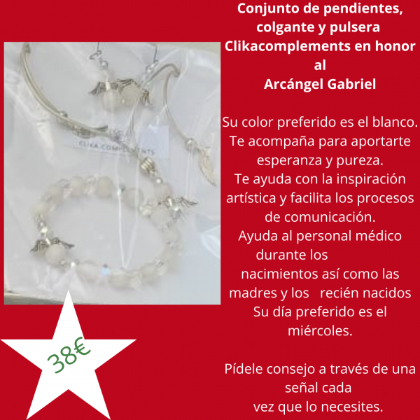 Conjunto Arcángel Gabriel - Cristal