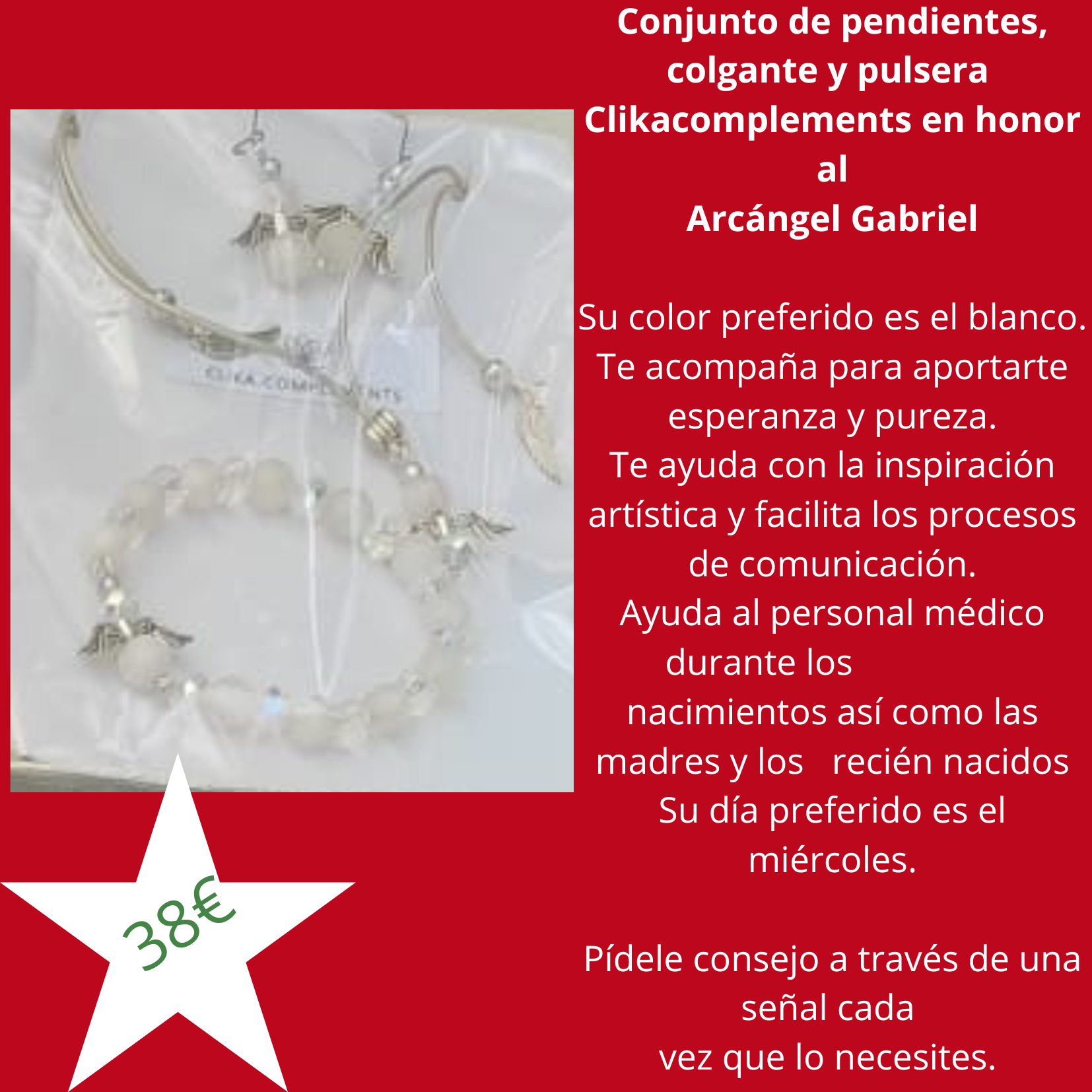 Arcángel Gabriel – Cristal – Conjunto Arcángel Gabriel – Cristal
